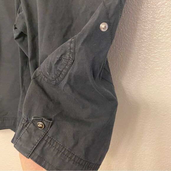 Nike vintage Women's long roll tab Bermuda cargo Shorts lo mid rise cotton L - Picture 3 of 12